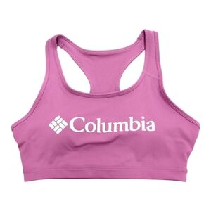 Columbia NWOT Purple Racer-Back Logo Sports Bra Size Medium